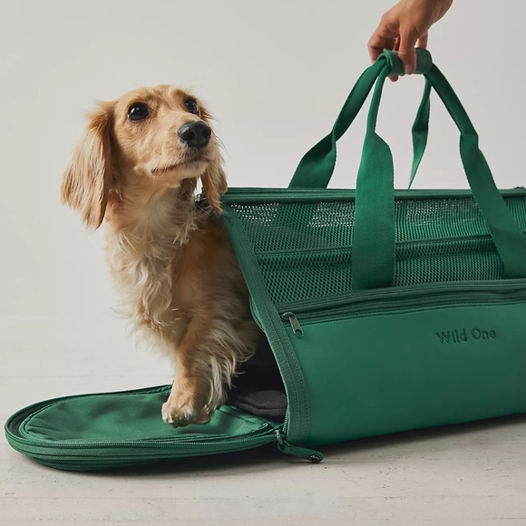 Wild One Travel Dog Carrier Green (Spruce) with Detachable Strap - Picture 6 of 10